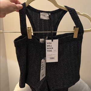 Mikuta Women's Black Tank Top and Short set